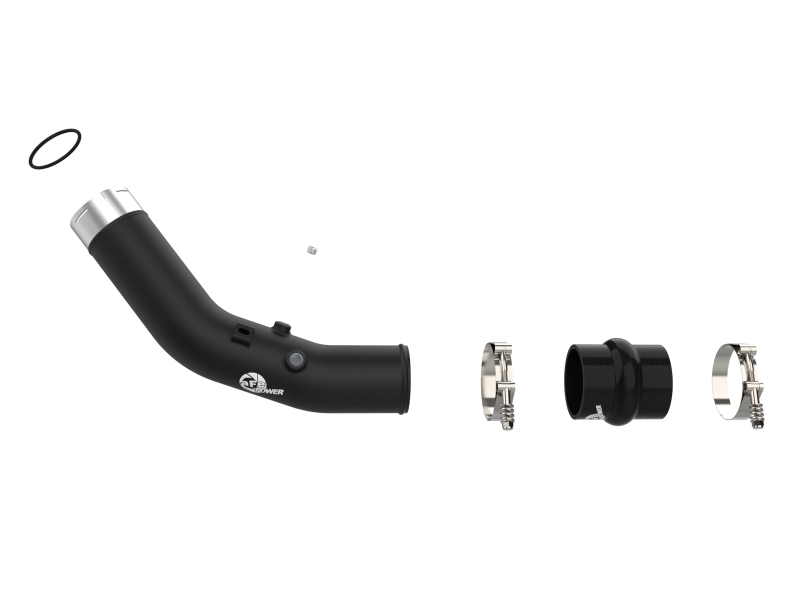 aFe 23-24 Ford F250/F350 Super Duty V8-6.7L BladeRunner 3 In. Aluminum Hot Charge Pipe- BLK - Image 2