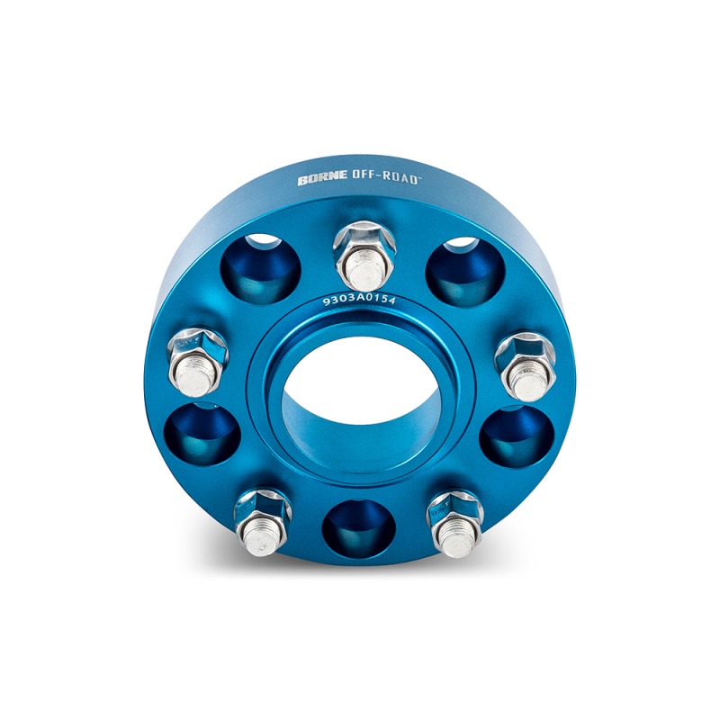 Mishimoto Borne Off-Road Wheel Spacers - 5x127 - 71.6 - 38.1mm - M14 - Blue - Image 4