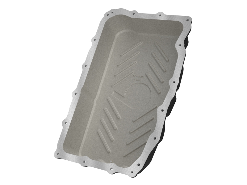 aFe 20-26 GM Trucks L6 3.0L Transmission Pan - Black w/ Machined Fins - Image 3