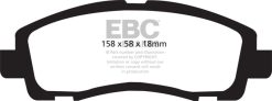 Alternative view of EBC 09-14 Acura TL 3.5 Yellowstuff Front Brake Pads