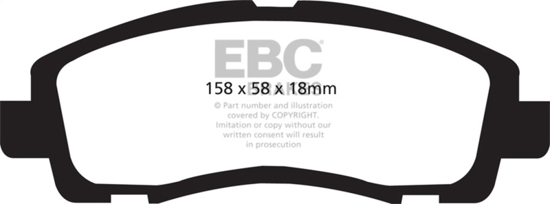 EBC 09-14 Acura TL 3.5 Yellowstuff Front Brake Pads - Image 2