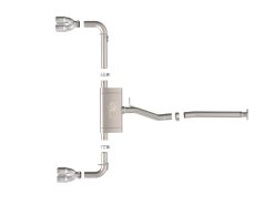 Alternative view of aFe 22-25 Lexus NX250 2.5L SS-304 Cat-Back Exhaust w/ Polished Tips