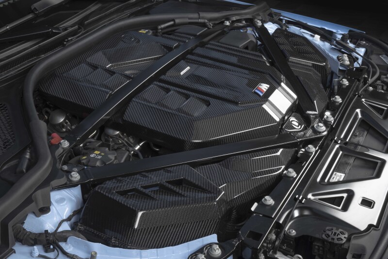 Dinan 21-27 BMW M2/M3/M4 (G80/G82/G87) Gloss Carbon Fiber Engine Cover w/Matte Accents - Image 6