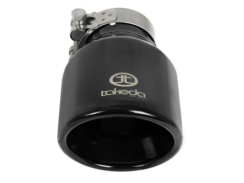 aFe Takeda Universal Exhaust Tip 2-1/2 IN Inlet x 4 IN Outlet x 6 IN L- Black - Image 3