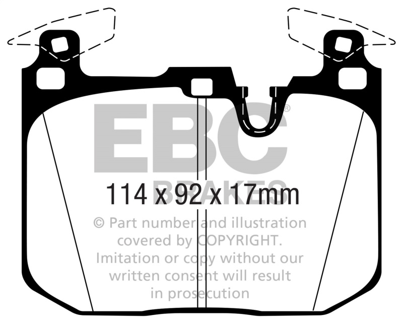 EBC BMW M2 / M3 / M4 Yellowstuff Front Brake Pads - Image 2