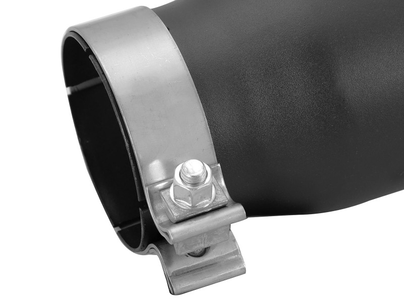 aFe MACH Force-Xp Universal Exhaust Tip 3-1/2ININ x 4-1/2IN Outlet x 12IN Black Left Side Exit - Image 4