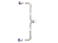 aFe Takeda 2-1/2in 304 SS Axle-Back Exhaust w/ Blue Flame Tips 14-18 Mazda 3 L4 2.0L/2.5L - Image 4