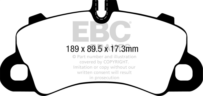 EBC 2018+ Porsche Cayenne (3rd Gen) 3.0L Turbo Bluestuff Front Brake Pads - Image 2