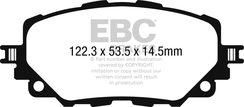 EBC 15-17 Mazda Miata MX-5 Yellowstuff Front Brake Pads - Image 2