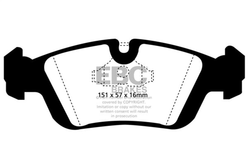 EBC 96-98 BMW Z3 1.9 Yellowstuff Front Brake Pads - Image 2