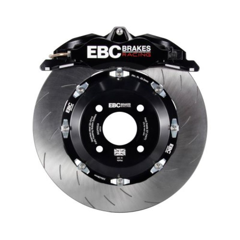 EBC Racing 03-12 Mazda RX-8 Black Apollo-4 Calipers 330mm Rotors Front Big Brake Kit - Image 2