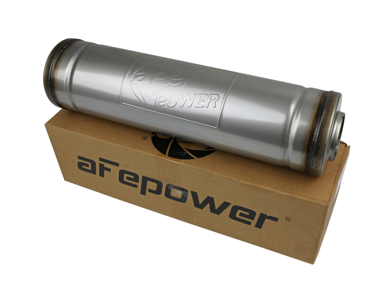 aFe MACH Force-Xp Muffler 2-1/2 IN ID Center/Center x 5 IN Dia. x 18 IN L - Round Body