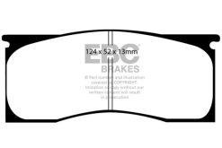 Alternative view of EBC 65-69 Dodge Dart 2.8 Yellowstuff Front Brake Pads