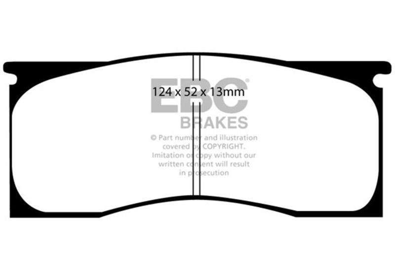 EBC 65-69 Dodge Dart 2.8 Yellowstuff Front Brake Pads - Image 2