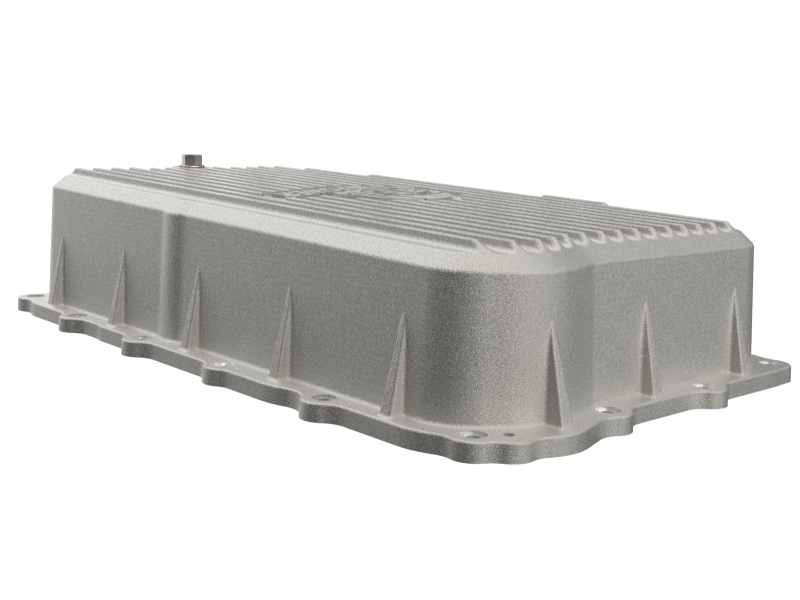 aFe 20-26 GM Trucks L6 3.0L Transmission Pan - Raw / Machined Fins - Image 4