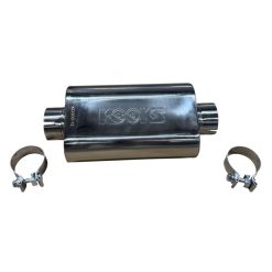 Kooks 3in Oval Clamp In Center/Center Muffler 12in Long Body Polished Stainless Steel - Image 5