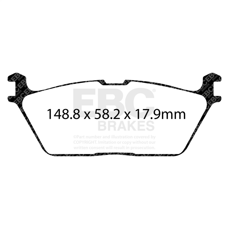 EBC 2022+ Jeep Grand Wagoneer 6.4L Orangestuff Rear Brake Pads