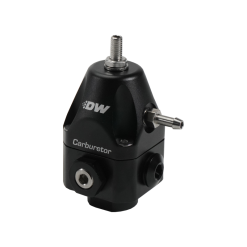 DeatschWerks Compact Carburetor Adjustable Fuel Regulator 6AN x4 Inlets - 6AN Return - Black