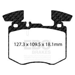EBC 19-22 Mercedes-Benz GLC300 (Coupe C253) 4Matic 2.0T Yellowstuff Front Brake Pads - Image 3
