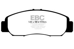 Alternative view of EBC 06-11 Acura CSX (Canada) 2.0 Yellowstuff Front Brake Pads