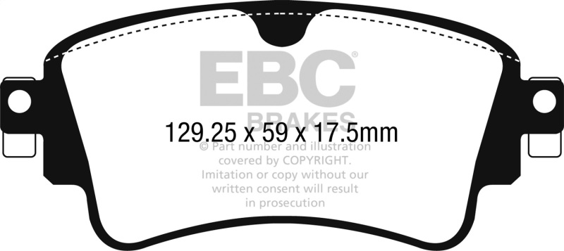 EBC 2018+ Audi A4 Allroad Quattro 2.0L Turbo Redstuff Rear Brake Pads - Image 2