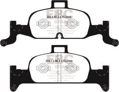 EBC 2018+ Audi A4 Allroad Quattro 2.0L Turbo Greenstuff Front Brake Pads - Image 3