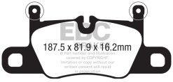 EBC 2018+ Porsche Cayenne (3rd Gen) 4.0TT Orangestuff Rear Brake Pads
