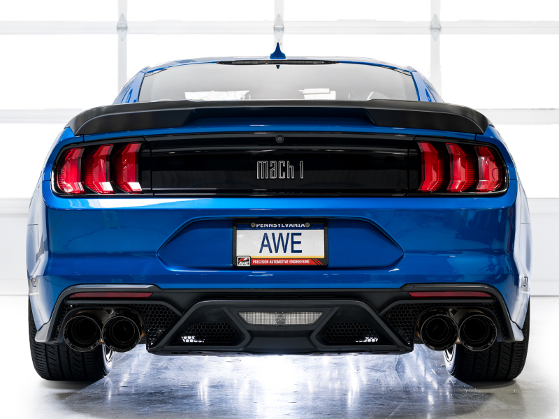 AWE Tuning 21-23 Ford Mustang Mach 1 SwitchPath Cat-Back Exhaust w/ Quad Diamond Black Tips - Image 5