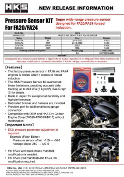 Alternative view of HKS Pressure Sensor KIT for FA20/FA24