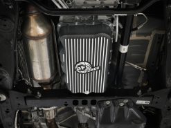 aFe 20-26 GM Trucks L6 3.0L Transmission Pan - Black w/ Machined Fins - Image 6