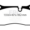 EBC 2018+ BMW M2 Competition 3.0TT Redstuff Rear Brake Pads