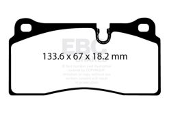 EBC 2018+ BMW M2 Competition 3.0TT Yellowstuff Rear Brake Pads - Image 3