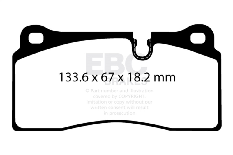 EBC 2018+ BMW M2 Competition 3.0TT Yellowstuff Rear Brake Pads - Image 3