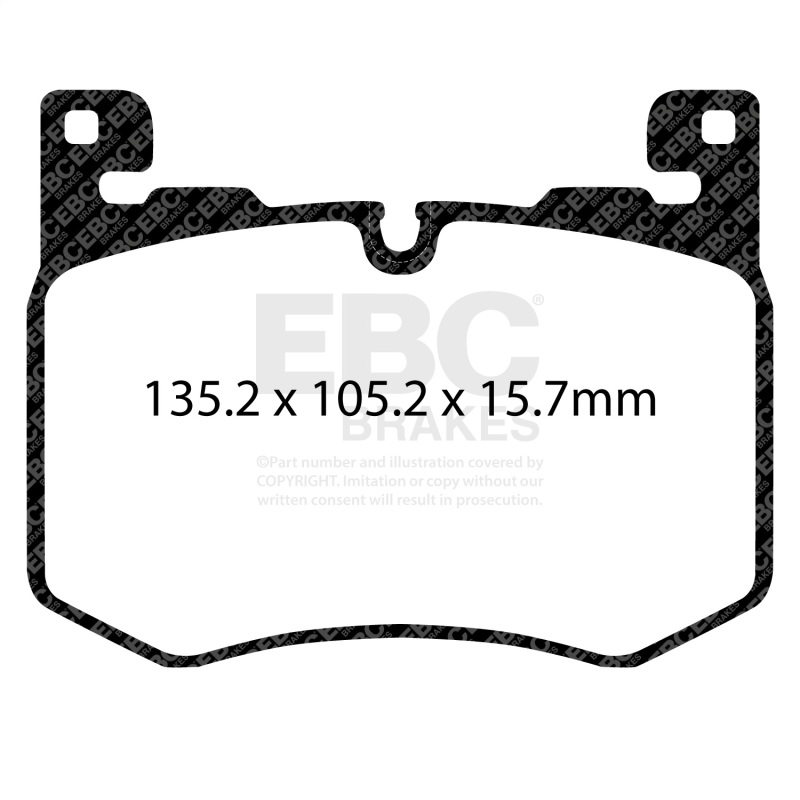 EBC 2019+ Jaguar F-Pace 5.0 Supercharged Bluestuff Front Brake Pads - Image 3