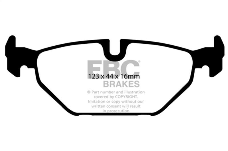 EBC 99-01 Saab 9-5 2.3 Turbo (Aero) Yellowstuff Rear Brake Pads - Image 2