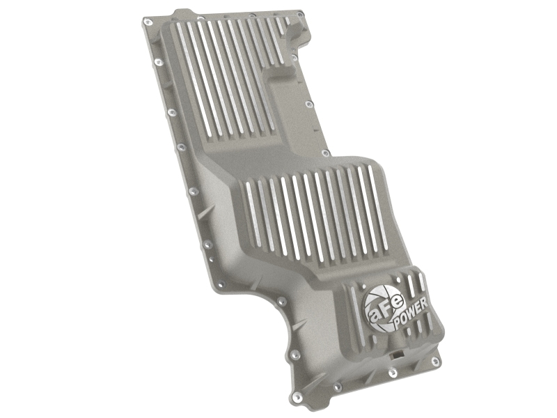 aFe 20-25 GM Trucks Engine Oil Pan - Raw w/ Machined Fins - Image 2