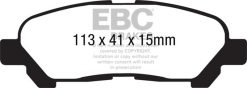 Alternative view of EBC 09-13 Toyota Highlander 2.7 2WD/4WD Yellowstuff Rear Brake Pads