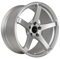 Enkei Kojin 18x8.5 45mm Offset 5x100 Bolt Pattern 72.6mm Bore Dia Matte Silver Wheel
