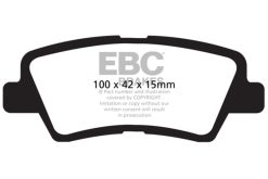 Alternative view of EBC 12 Hyundai Elantra 1.8 Yellowstuff Rear Brake Pads