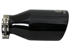 Alternative view of aFe Takeda 409 SS Clamp-On Exhaust Tip 2.5in. Inlet / 4.5in. Outlet / 9in. L - Black