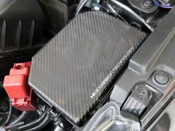Alternative view of HKS 2023 Toyota GR Corolla Dry Carbon Fuse Box Cover