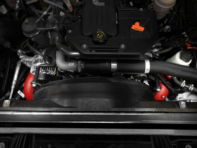 aFe BladeRunner 3in & 3-1/2in AL Hot and Cold Charge Pipe Kit Red RAM Diesel Trucks 25-26 L6-6.7L - Image 7