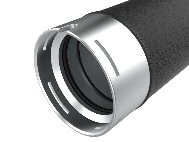 aFe 23-24 Ford F250/F350 Super Duty V8-6.7L BladeRunner 3 In. Aluminum Hot Charge Pipe- BLK - Image 4