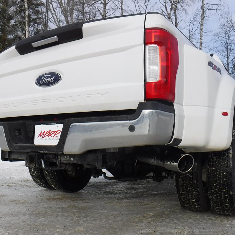 MBRP 17-19 Ford F-250/350/450 6.7L 4in Filter Back Single Tip Side Exit T409 Exhaust System - Image 4