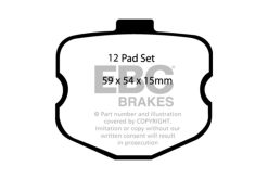 EBC Racing 06-13 Chevrolet Corvette (C6) Z06 7.0L SR-11 Sintered Race Front Brake Pads