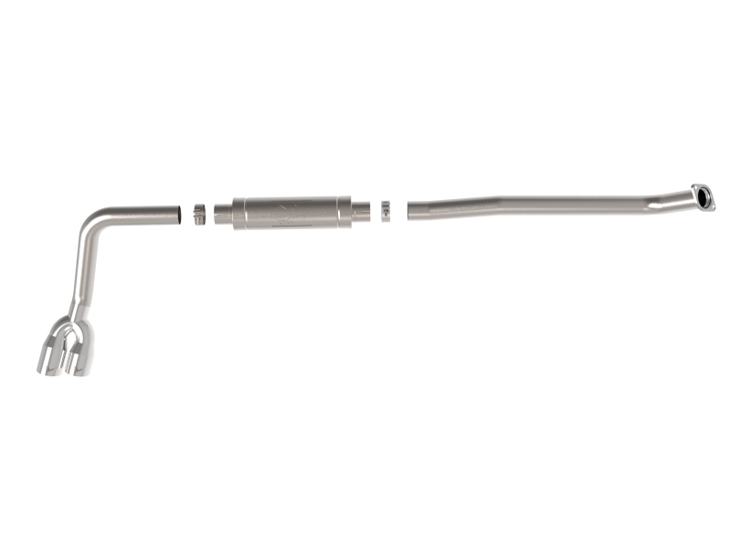 aFe Rebel Series 3in 304 Stainless Middle-Side Exit System Polished Toyota Hilux 15-26 L4-2.4/2.8L - Image 3