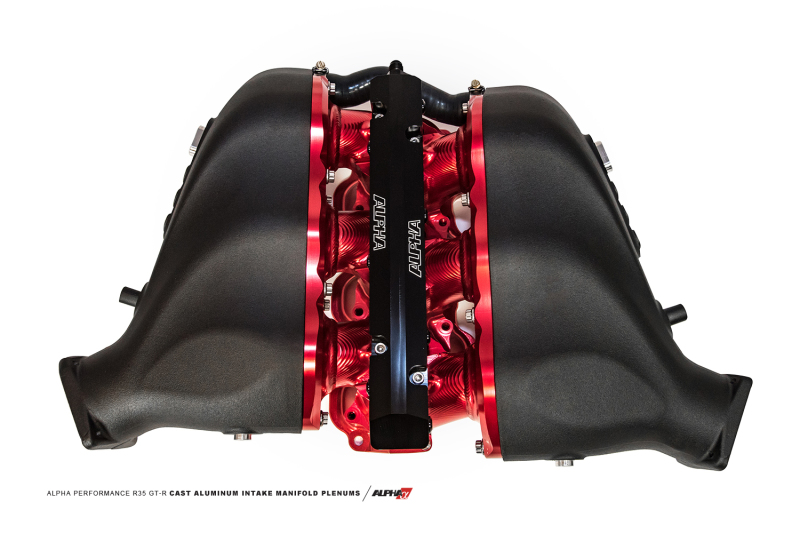 AMS Performance 09+ Nissan GT-R R35 Alpha Carbon Fiber/Billet Intake Manifold Triple Fuel Rail 18inj