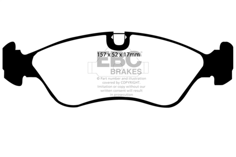 EBC 99-02 Daewoo Lanos 1.6 Chassis -447433 Yellowstuff Front Brake Pads - Image 2