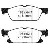 EBC 19+ Ford Edge ST 4WD 2.7TT w/o Performance Brake Package Greenstuff Front Brake Pads