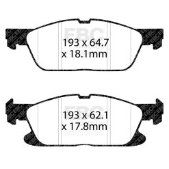 EBC 19+ Ford Edge ST w/o Performance Brake Package 2.7 Twin Turbo Yellowstuff Front Brake Pads - Image 4